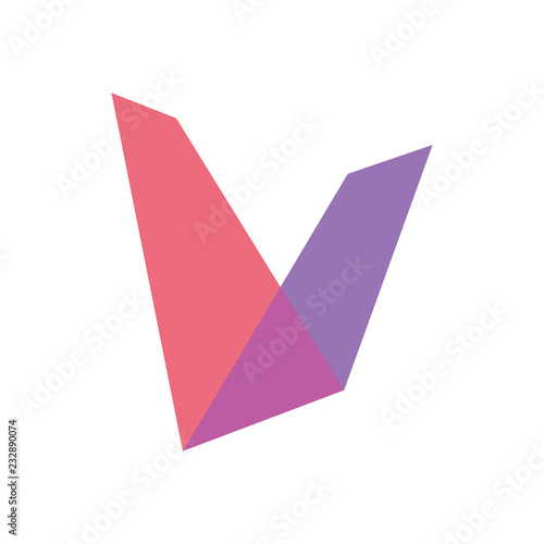Free Download Letter V abstract logo - GFXLoad