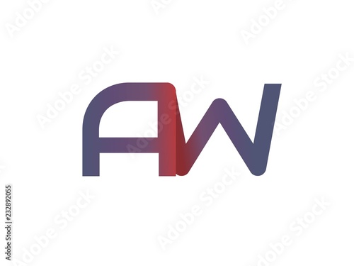 AW Initial Logo for your startup venture