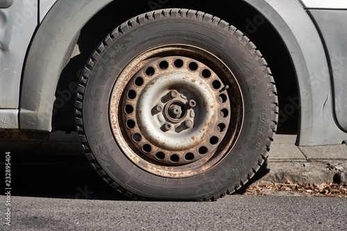 Rusty Car Wheel