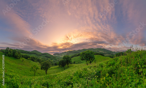 Evening over the hills