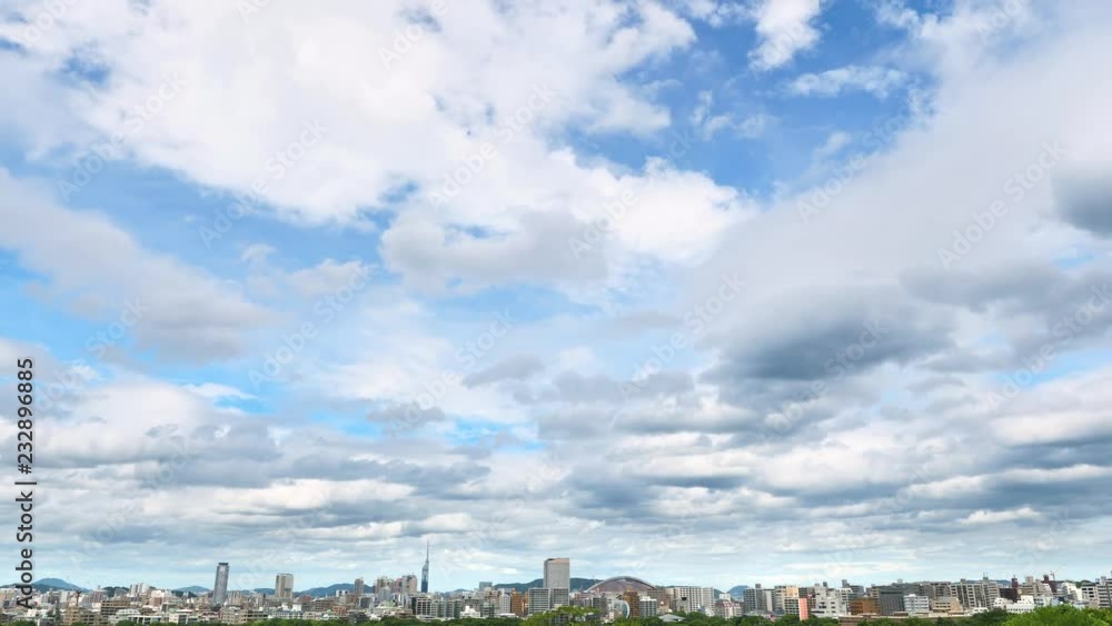 都市風景 福岡市 タイムラプス 都市風景 福岡市 タイムラプス