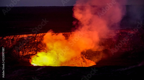 Hawaii Volcanoes Park encompasses 333,000 acres from the summit of Maunaloa to the sea. There are two Volcanoes - Maunaloa, which last erupted in 1984 and Kilauea which has been erupting since 1983.