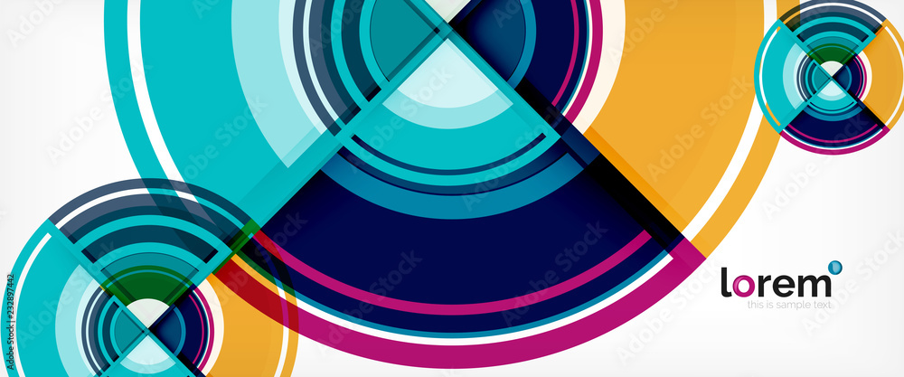 Obraz premium Circle abstract background, geometric modern design template