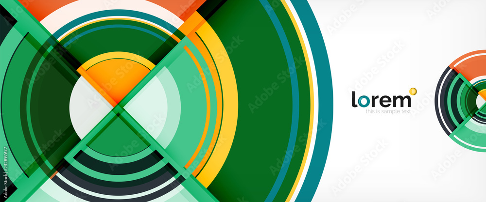 Obraz premium Circle abstract background, geometric modern design template