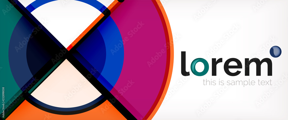 Obraz premium Vector abstract colorful circles background