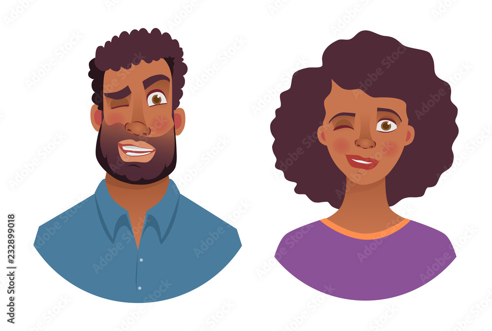 Fototapeta premium portrait of african man and woman