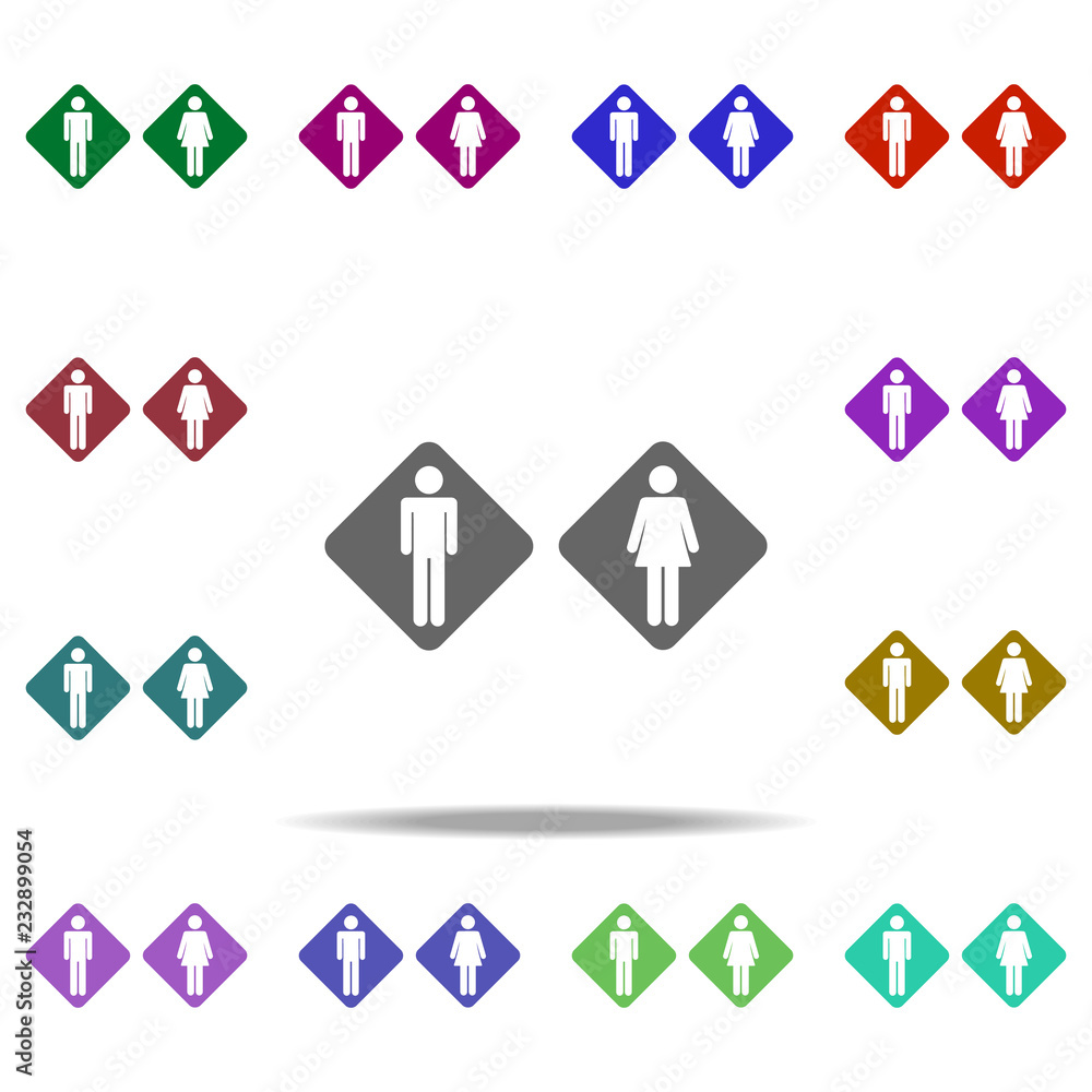 sign man and woman in the toilet icon. Elements of Bathroom in multi color style icons. Simple icon for websites, web design, mobile app, info graphics sign man and woman in the toilet icon. Elements of Bathroom in multi color style icons. Simple icon for websites, web design, mobile app, info graphics