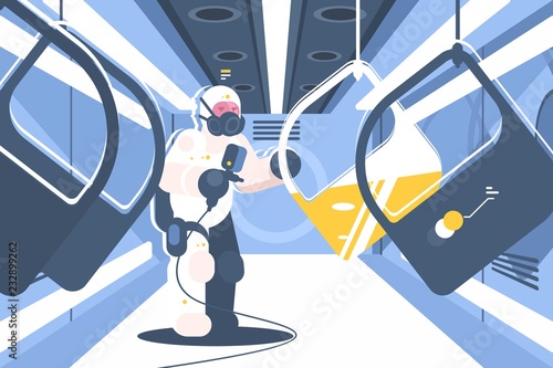 Professional car painting process at auto service