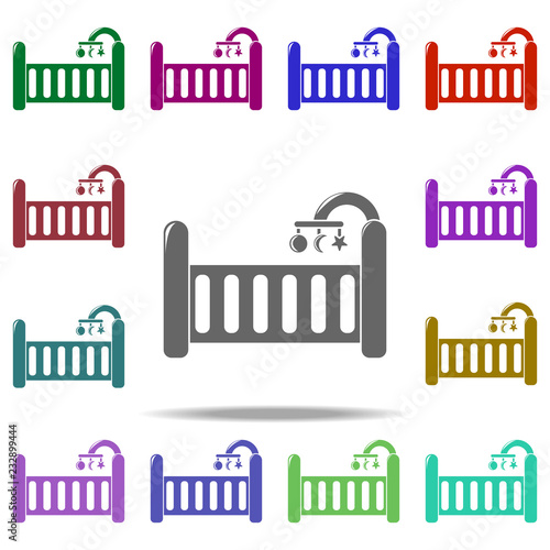 children's bed icon. Elements of Children in multi color style icons. Simple icon for websites, web design, mobile app, info graphics