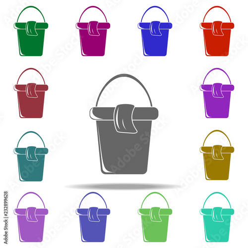 bucket for cleaning icon. Elements of Cleaners in multi color style icons. Simple icon for websites, web design, mobile app, info graphics