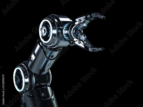 Modern robotic arm photo