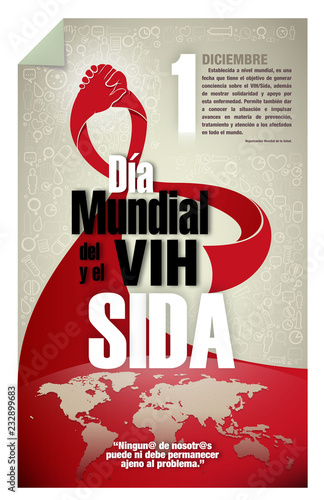 Cartel Conmemorativo 1 Diciembre Sida VIH