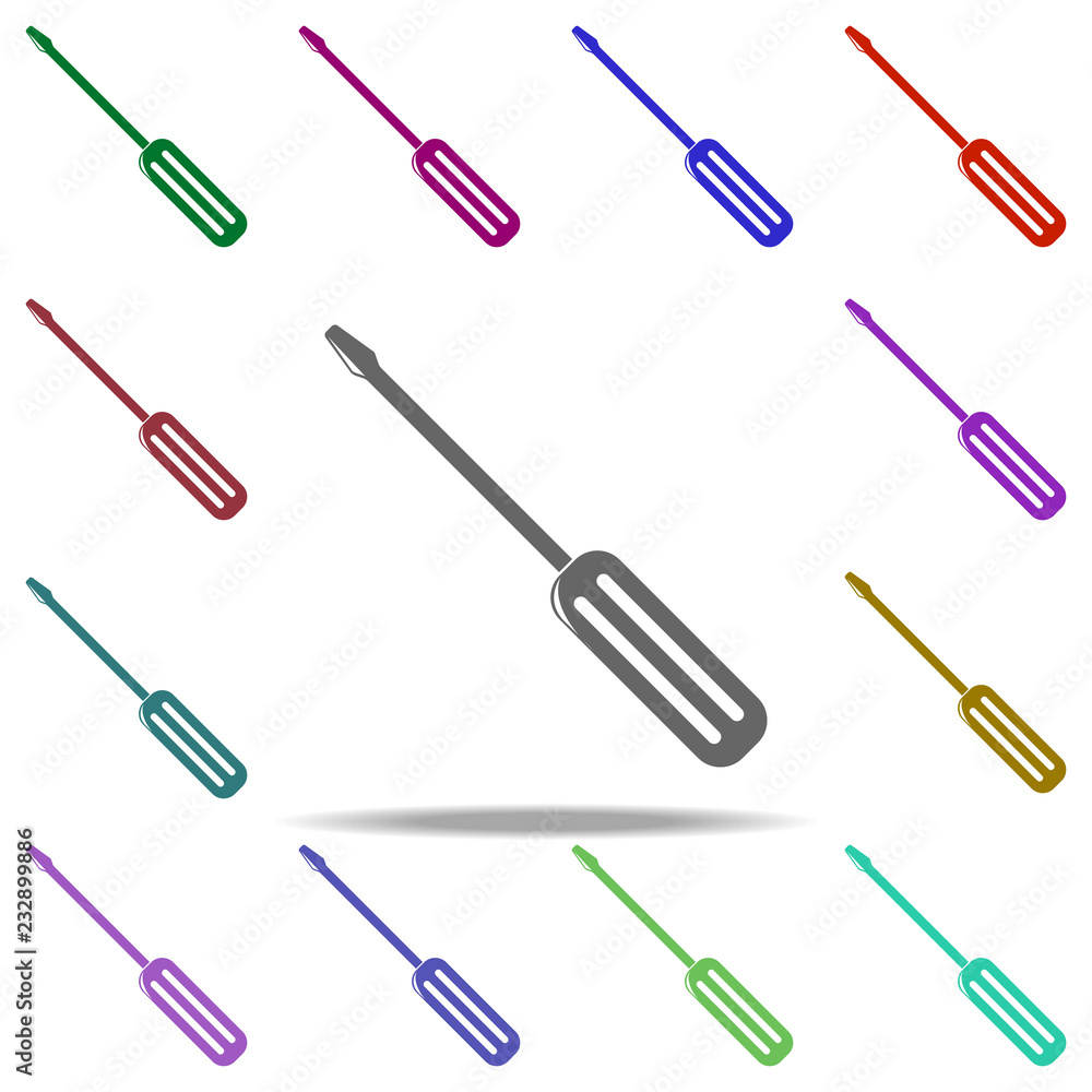 screwdriver icon. Elements of Construction tools in multi color style icons. Simple icon for websites, web design, mobile app, info graphics screwdriver icon. Elements of Construction tools in multi color style icons. Simple icon for websites, web design, mobile app, info graphics