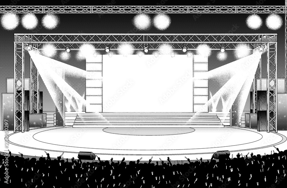 漫画風ペン画イラスト ステージ Stock Illustration Adobe Stock 漫画風ペン画イラスト ステージ Stock Illustration Adobe Stock