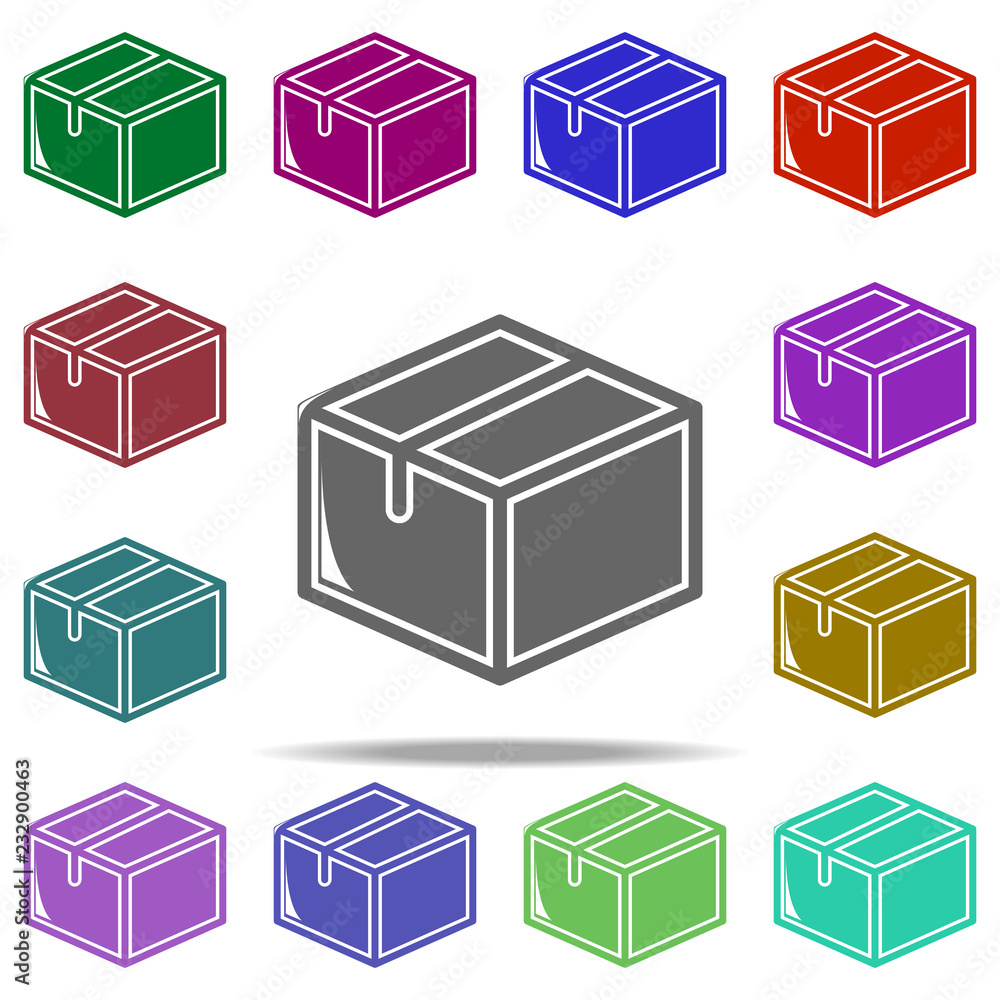 packing box icon. Elements of Logistic in multi color style icons. Simple icon for websites, web design, mobile app, info graphics