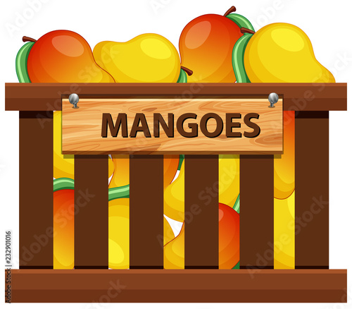 A crate of mangoes