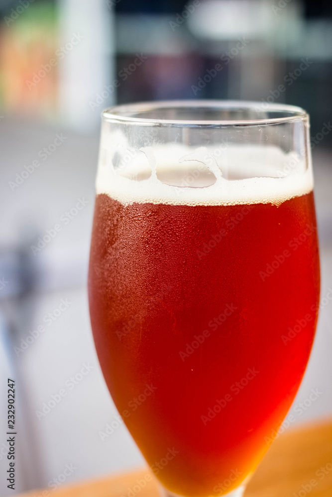 Glass of Craft Beer close up