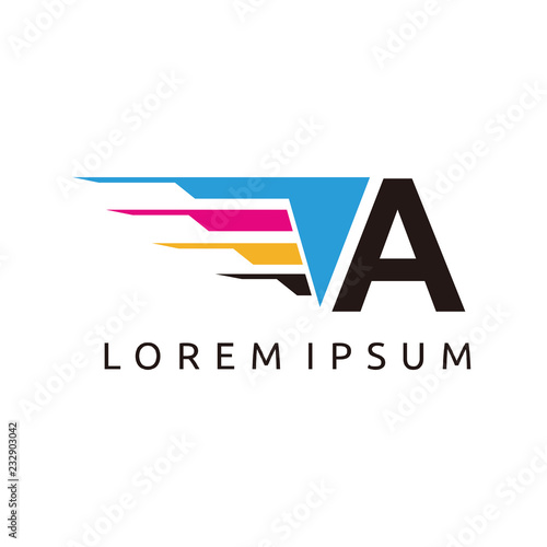 Free Download Fast Print A Letter Logo - GFXLoad