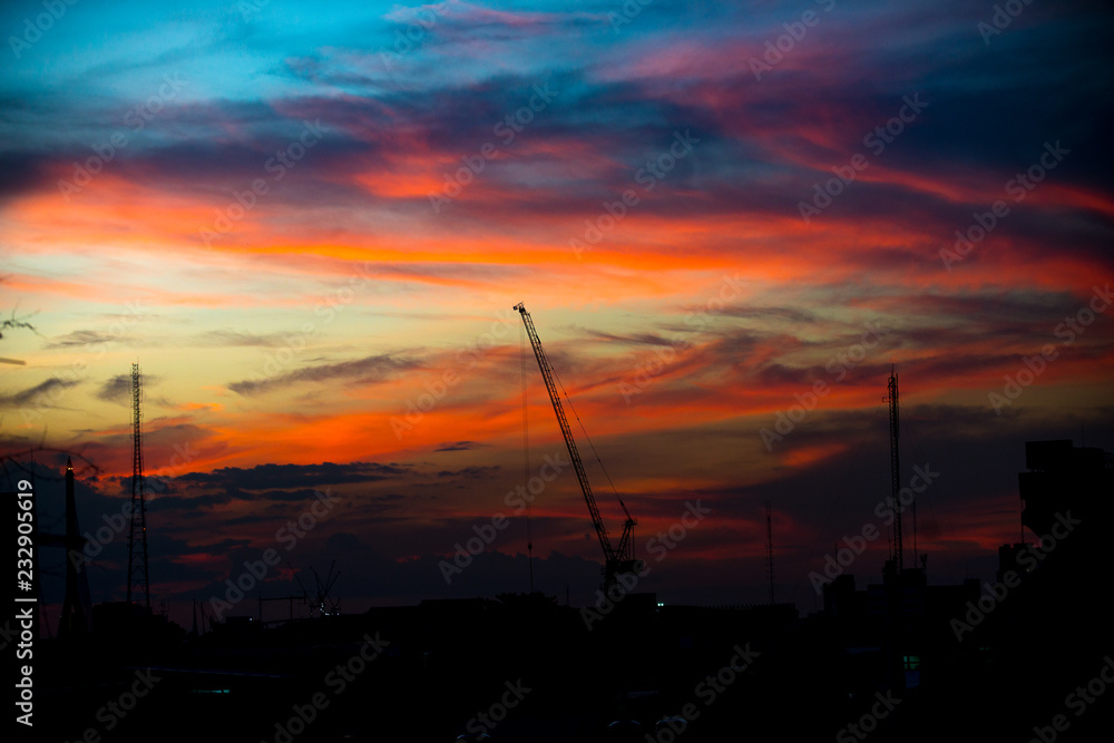 Civil twilight Sky with Clouds Civil twilight Sky with Clouds