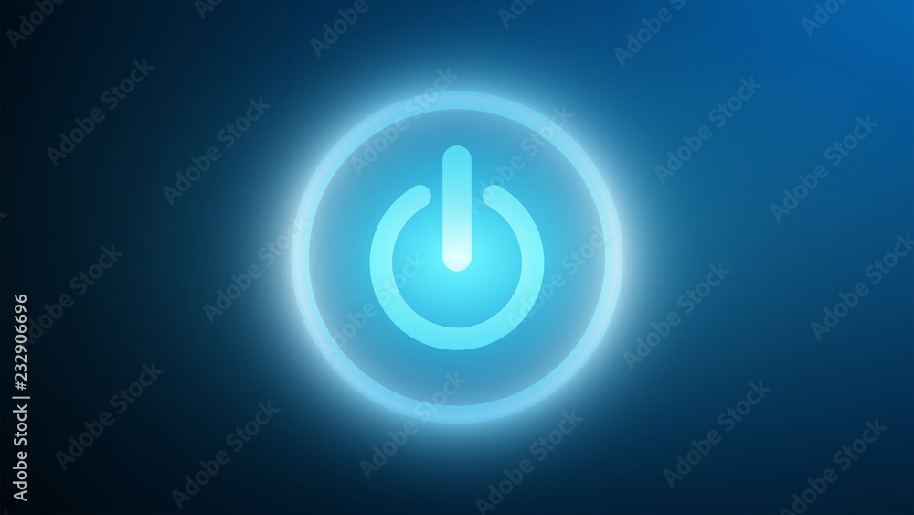 vector technology power icon on cyberspace background.background for science and technology graphic