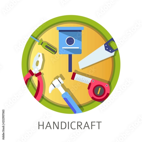 Handicraft school discipline tools and instruments for boys
