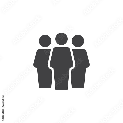User group vector icon. filled flat sign for mobile concept and web design. Group of people simple solid icon. Symbol, logo illustration. Pixel perfect vector graphics