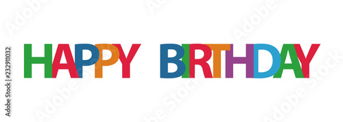 Happy Birthday typographic vector design for greeting cards, print and cloths