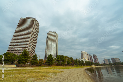 urban landscape building background marterial copyspace japan tokyo photo