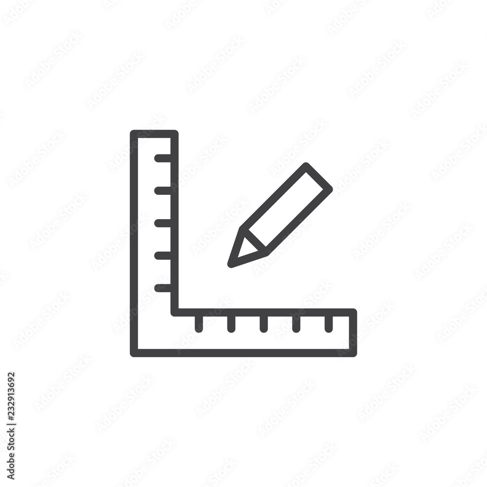 Drafting, paper, pencil, ruler, set square icon - Download on Iconfinder