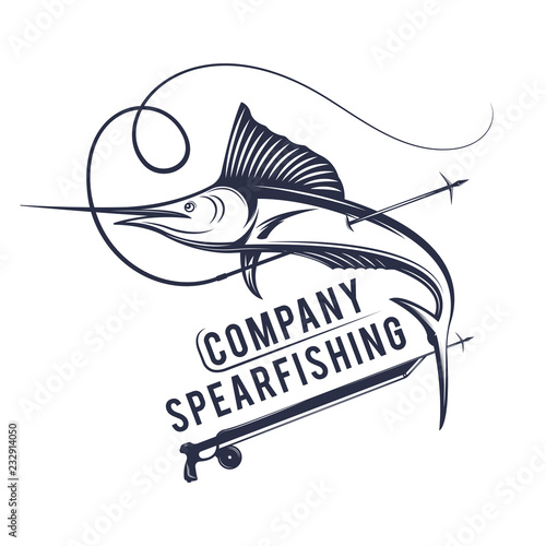 Vector Illustration of the Spear Fishing Company.