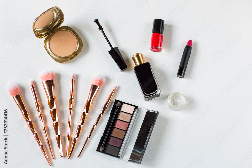 Obraz premium cosmetics on white background