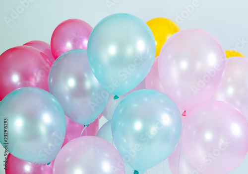 celebration balloons on white background 