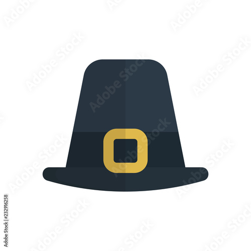 thanksgiving hat icon in flat style isolated vector illustration on white transparent background