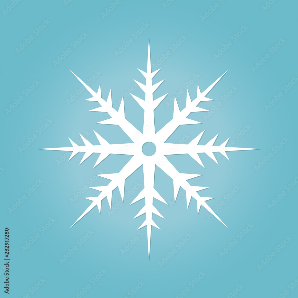 Snowflake icon. Snow flake silhouette. Winter and Christmas symbol. Vector illustration. Snowflake icon. Snow flake silhouette. Winter and Christmas symbol. Vector illustration.