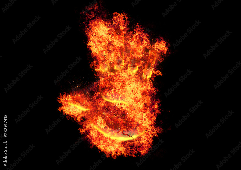Fototapeta premium Hand of fire