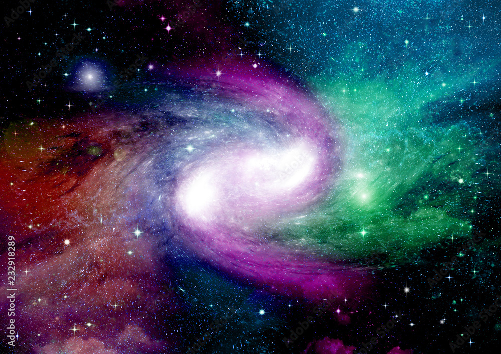 galaxy in a free space galaxy in a free space