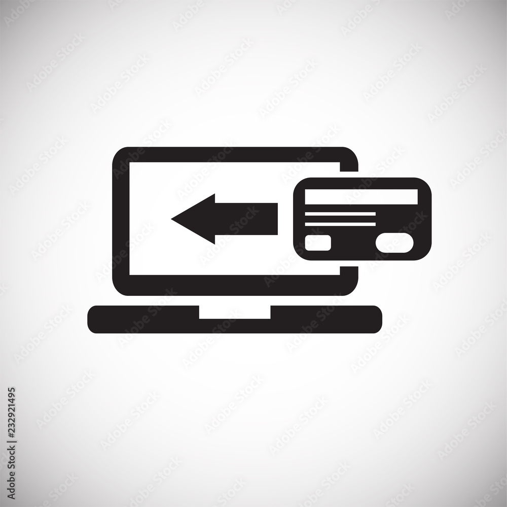 Online payment on white background icon Online payment on white background icon
