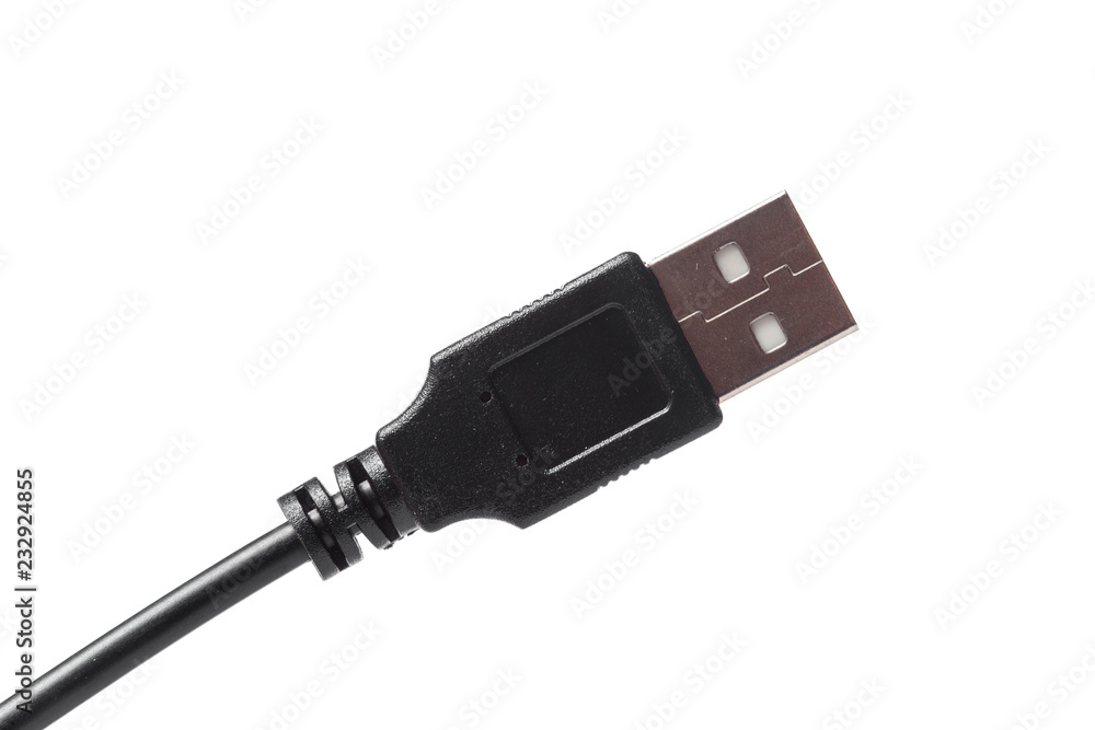 Close up view of a USB cable Close up view of a USB cable