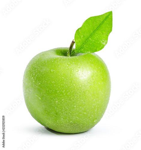 Green apple, isolated on white background