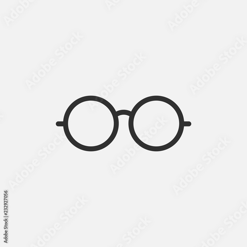 Glasses icon isolated on white background. Vector illustration.