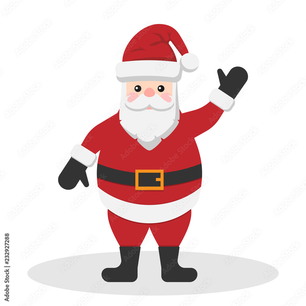 Happy Santa Claus icon isolated on white background. Vector illustration. Happy Santa Claus icon isolated on white background. Vector illustration.