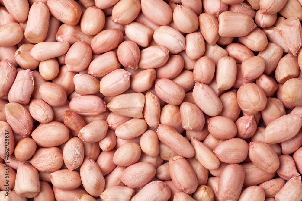 Close-up of raw peanuts, Food background Close-up of raw peanuts, Food background