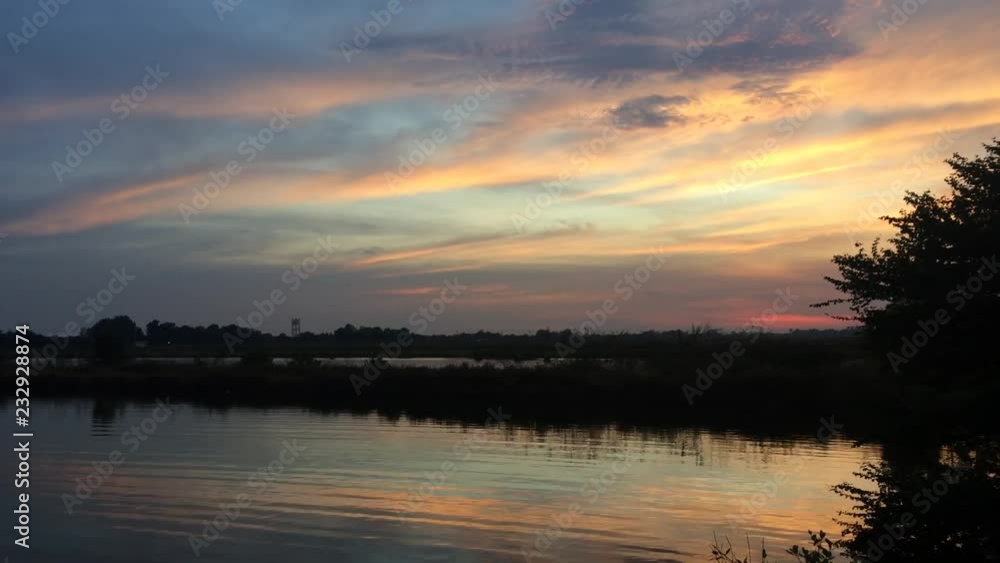 Sunset beautiful in nature on evening reflection background sky Sunset beautiful in nature on evening reflection background sky