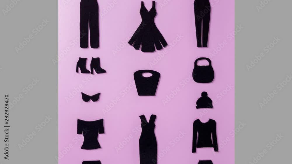Top Deals title, Woman Clothes and Accessories Sale advertisement for retail, e-commerce store, stop motion animation Top Deals title, Woman Clothes and Accessories Sale advertisement for retail, e-commerce store, stop motion animation