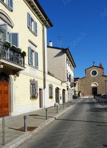 Saint Agostino square in Prato  Tuscany  Italy