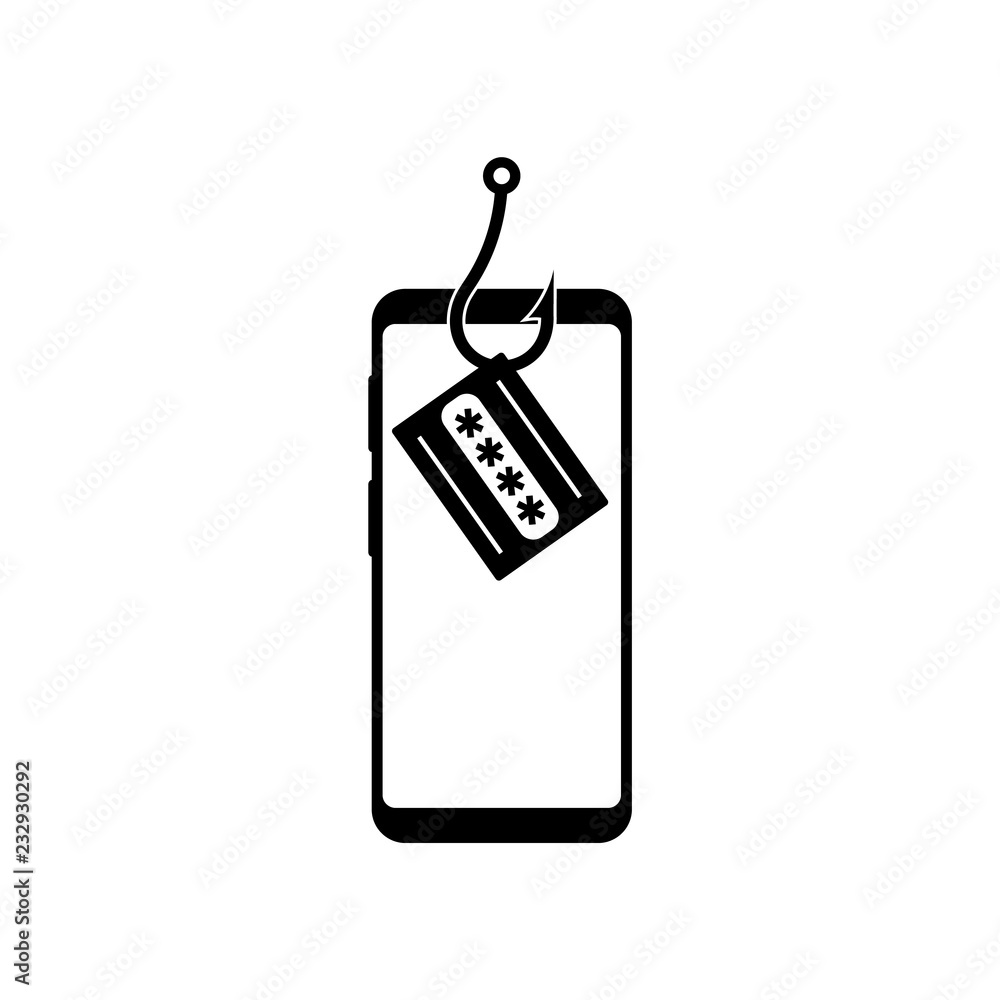 password phishing icon, the logo on a white background password phishing icon, the logo on a white background
