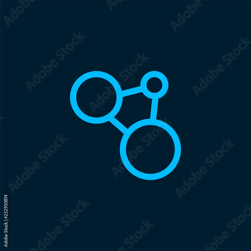 Connecting dots icon symbol vector