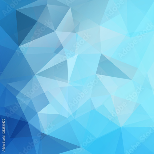 Abstract blue mosaic background. Triangle geometric background. Design elements. Vector illustration