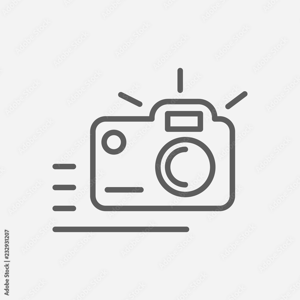 Photo camera icon line symbol. Isolated vector illustration of icon sign  concept for your web site mobile app logo UI design. Stock Vector | Adobe  Stock