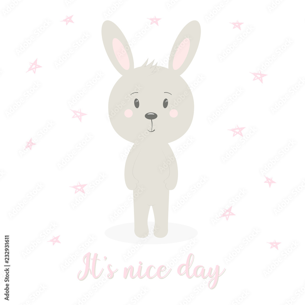 cute rabbit on white cute rabbit on white
